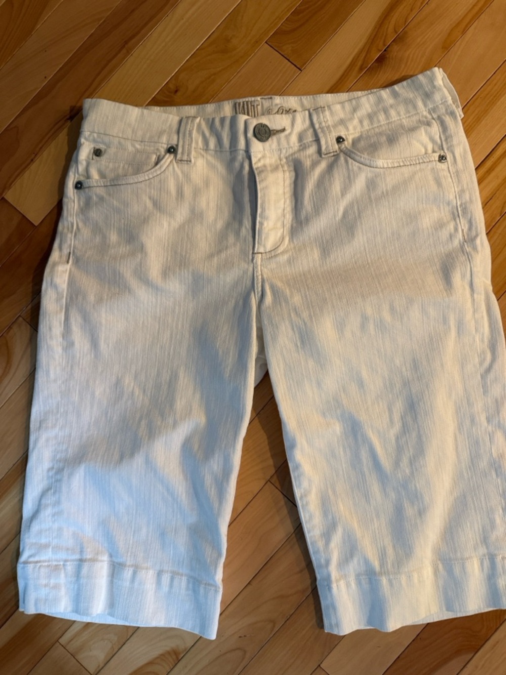 Kut From The Kloth White Denim Bermuda Shorts Size 12